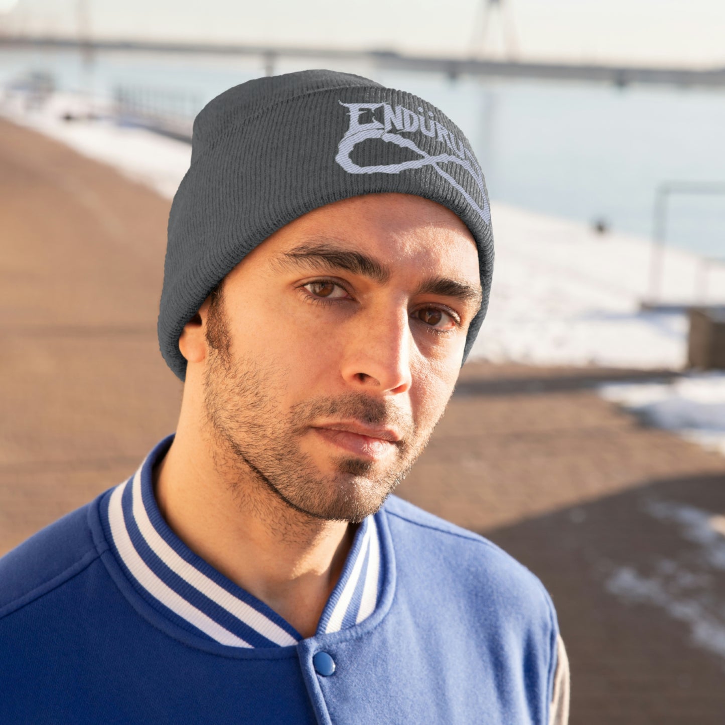 Endurus - White/Silver Logo Beanie