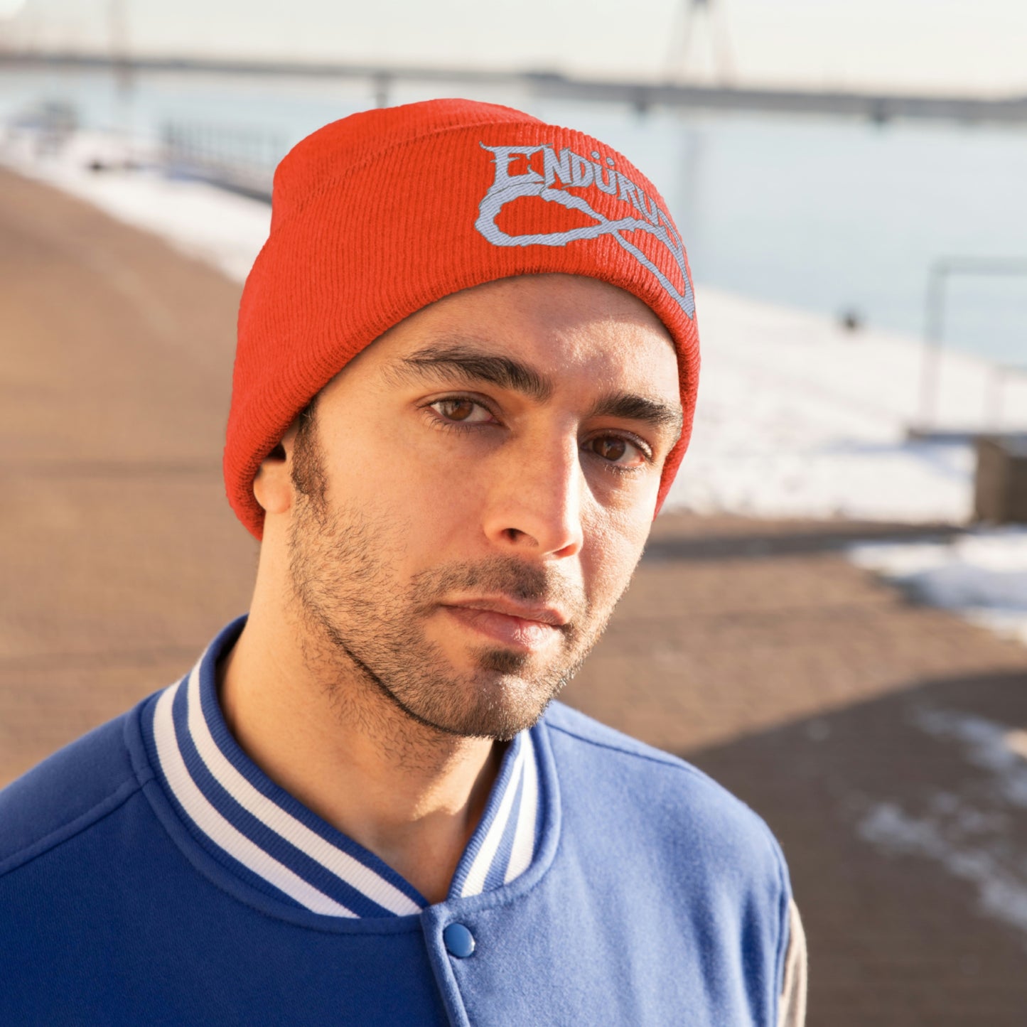 Endurus - White/Silver Logo Beanie