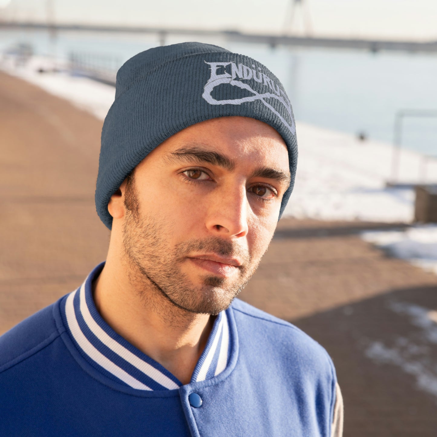 Endurus - White/Silver Logo Beanie