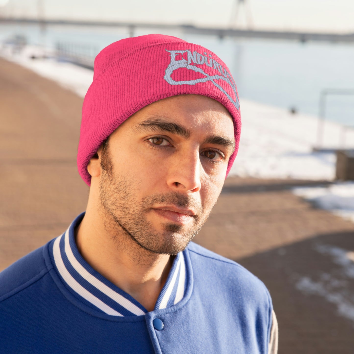 Endurus - White/Silver Logo Beanie