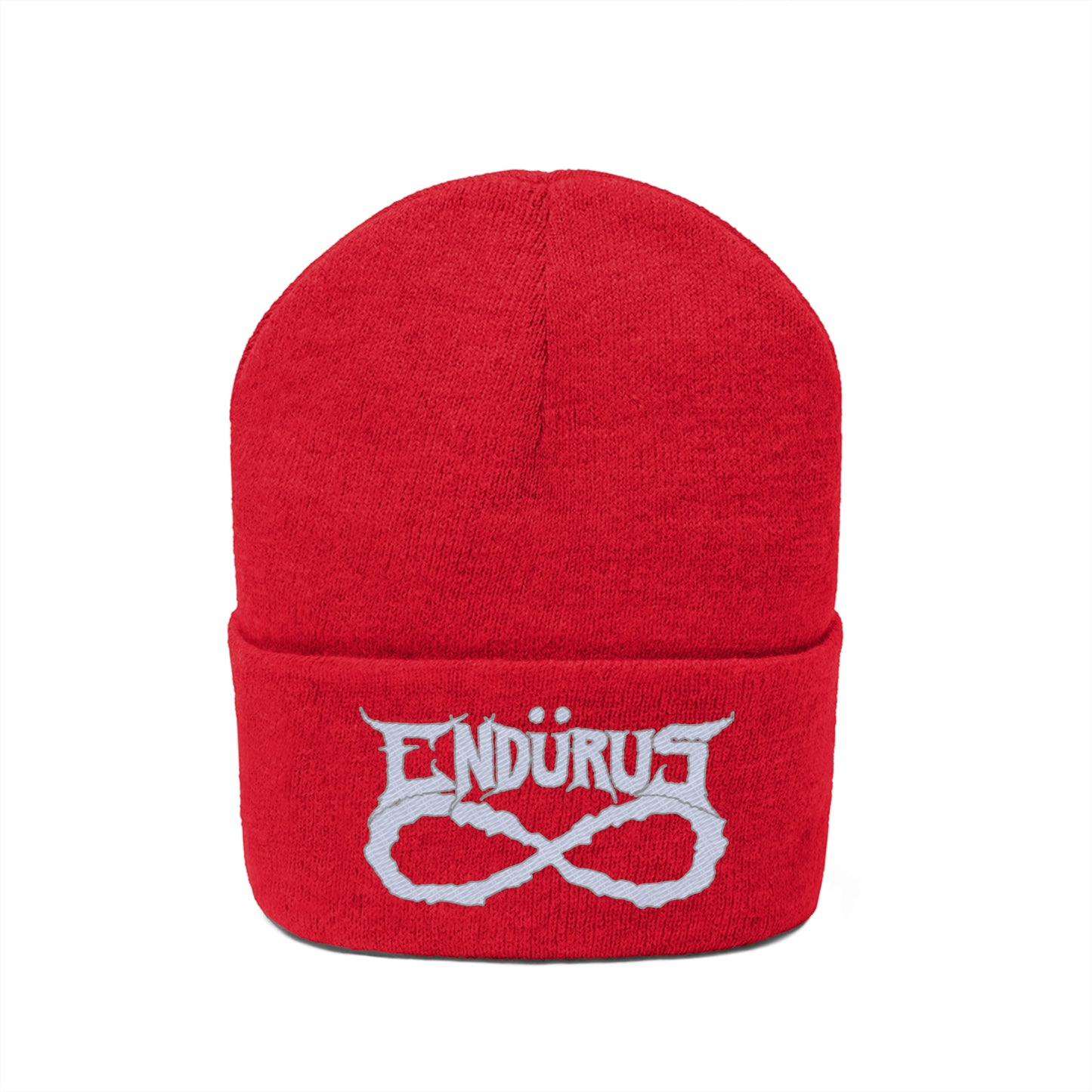 Endurus - White/Silver Logo Beanie