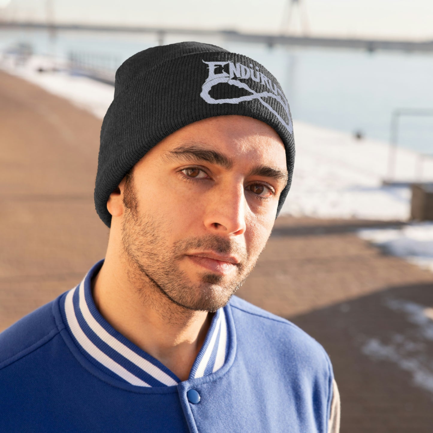 Endurus - White/Silver Logo Beanie